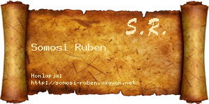 Somosi Ruben névjegykártya